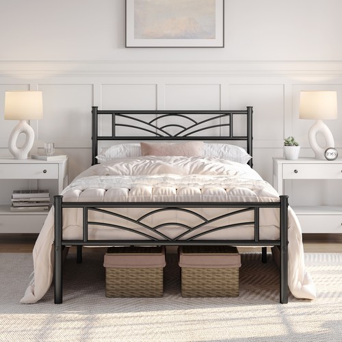 Metal platform bed frame - frame, with