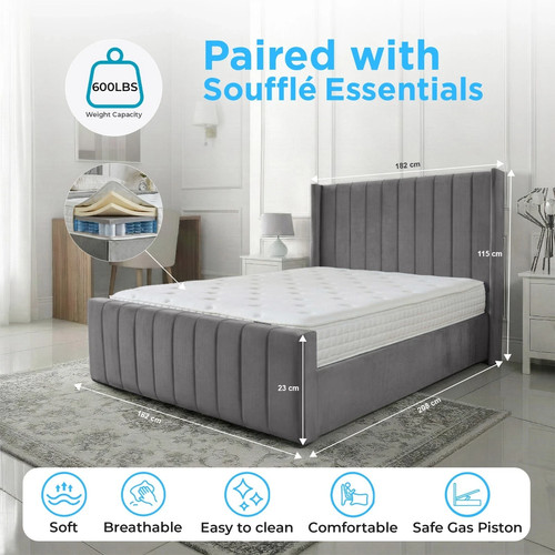 Ottoman storage panel wing - storage,