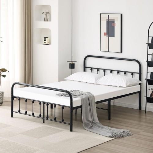 Metal bed frame - frame, headboard