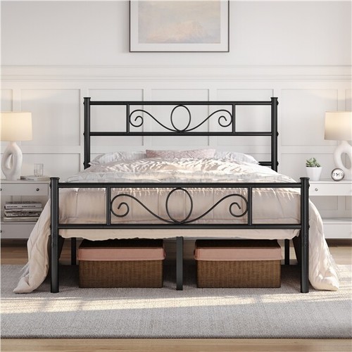 4ft6 metal double - metal, bed