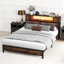 Double Size Bed Frame with LED